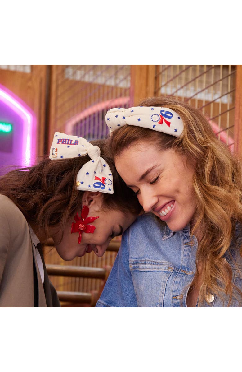 Lele Sadoughi NBA Philadelphia 76ers Bow Barrette, Alternate, color,