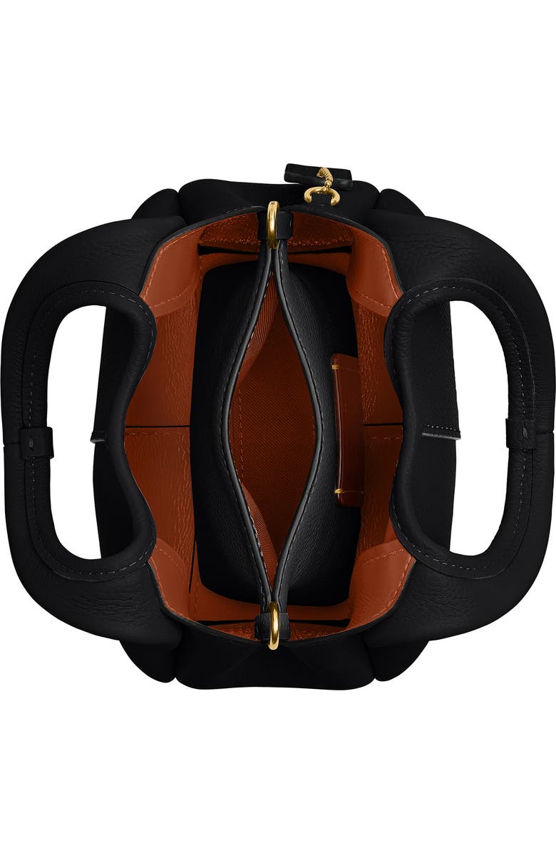 COACH Lana Polished Pebble Leather Shoulder Bag, Alternate, color, B4/ Black