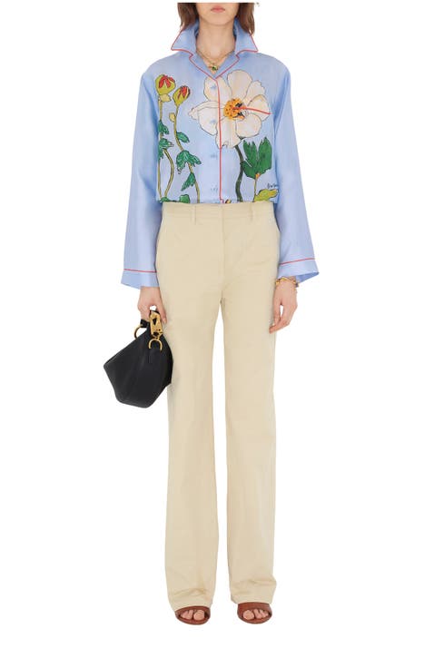 Highgrove Cascading Flowers Silk Pyjama Shirt