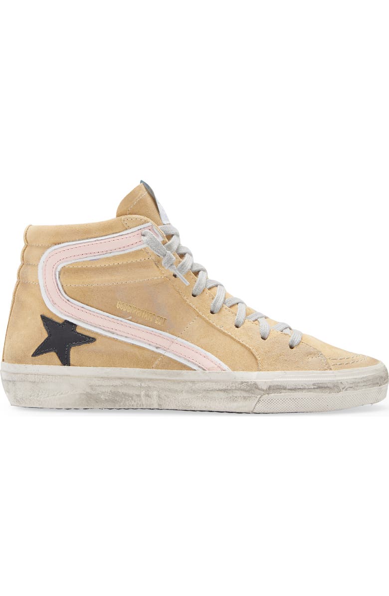 Golden Goose Slide High Top Sneaker, Alternate, color, Sand/ Black/ Rose Quartz