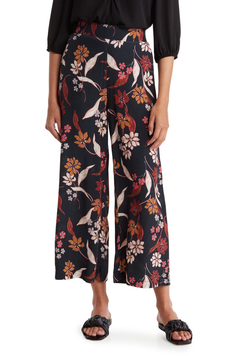 T Tahari Ankle Crop Wide Leg Palazzo Pants, Main, color, 