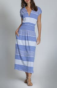 APNY Stripe Jersey Midi Dress