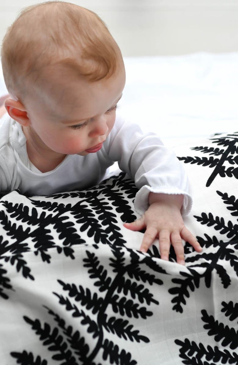 ETTA LOVES 3-Pack Plant Sensory Organic Cotton Muslin Blankets, Alternate, color, Plant Print
