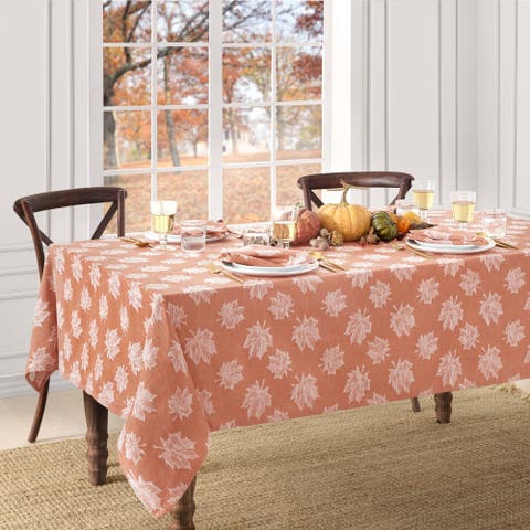 Falling Leaves Jacquard Tablecloth
