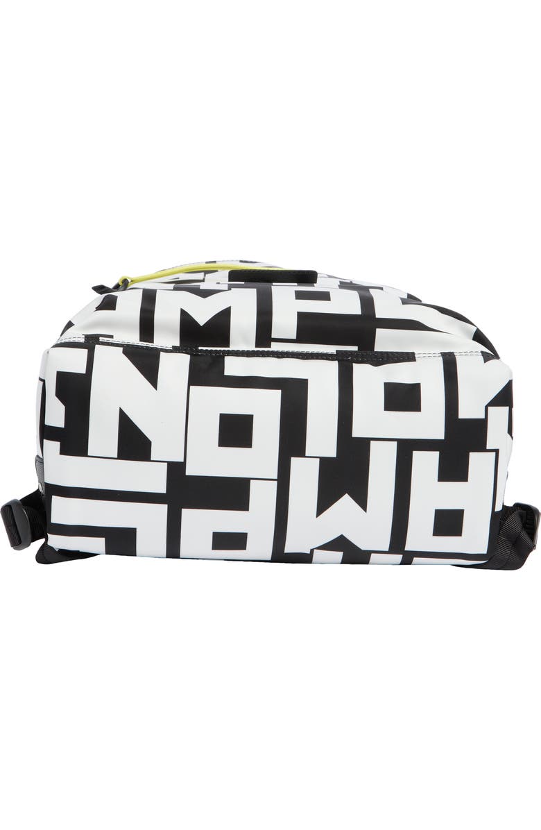 Longchamp Le Pliage Medium Backpack, Alternate, color, Black/ White