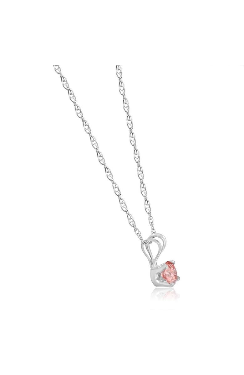 Bliss Diamond 1/5 Ct Pink Diamond Lab Grown Solitaire Pendant 14k Gold 18" Necklace, Alternate, color, 