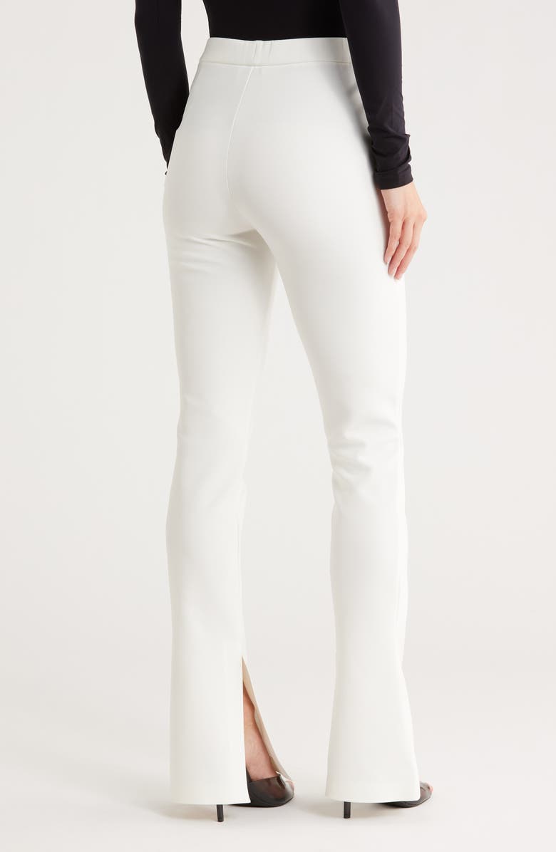 Off-White Sleek Split Cuff Flare Leggings, Alternate, color,