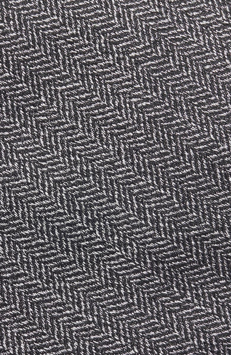 Nordstrom Newbury Herringbone Silk Tie, Alternate, color, Gray