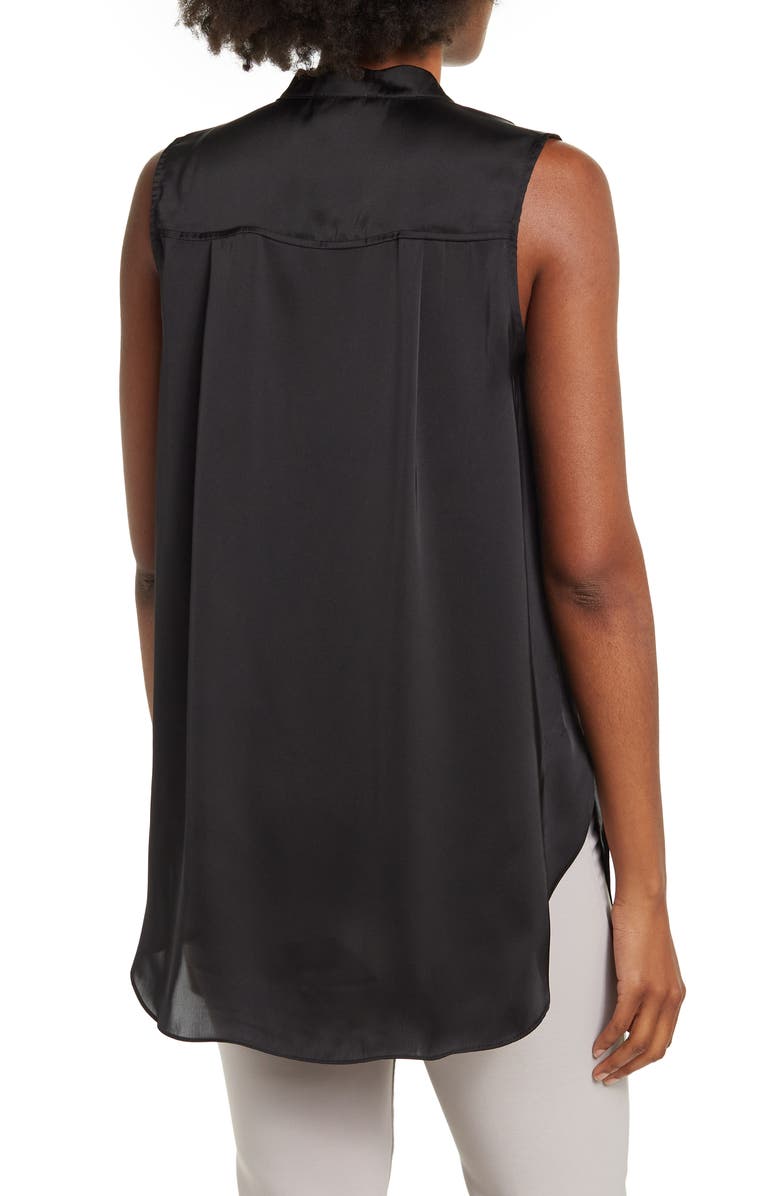 DR2 by Daniel Rainn Sleeveless Satin Button-Up Tunic, Alternate, color, 