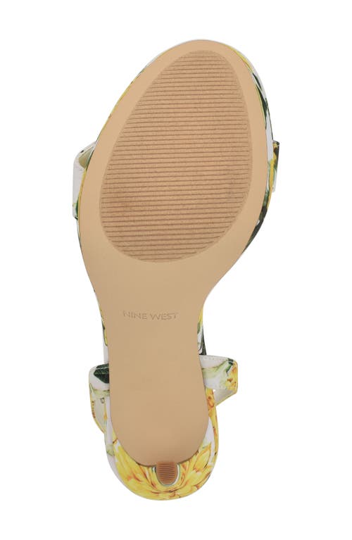 Nine West Loola Ankle Strap Sandal In Yellow