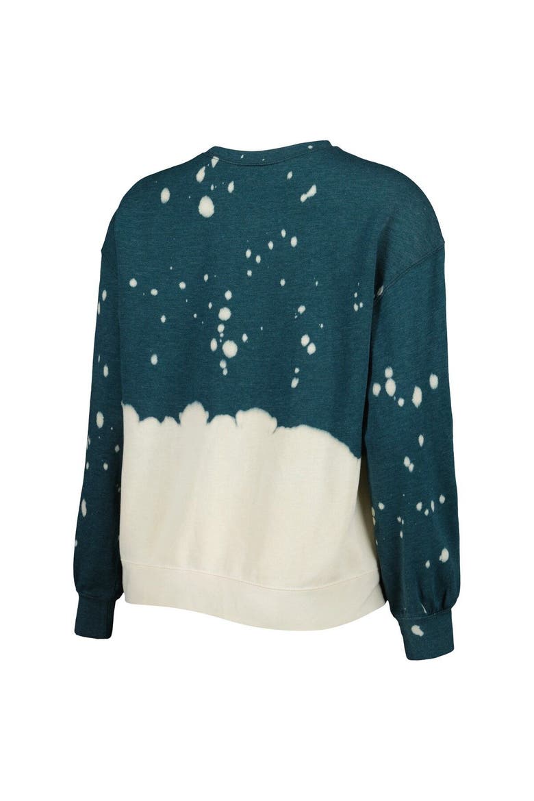 Women's Gameday Couture Green Michigan State Spartans Twice As Nice Faded Dip-Dye Pullover Long Sleeve Top, Alternate, color, Green