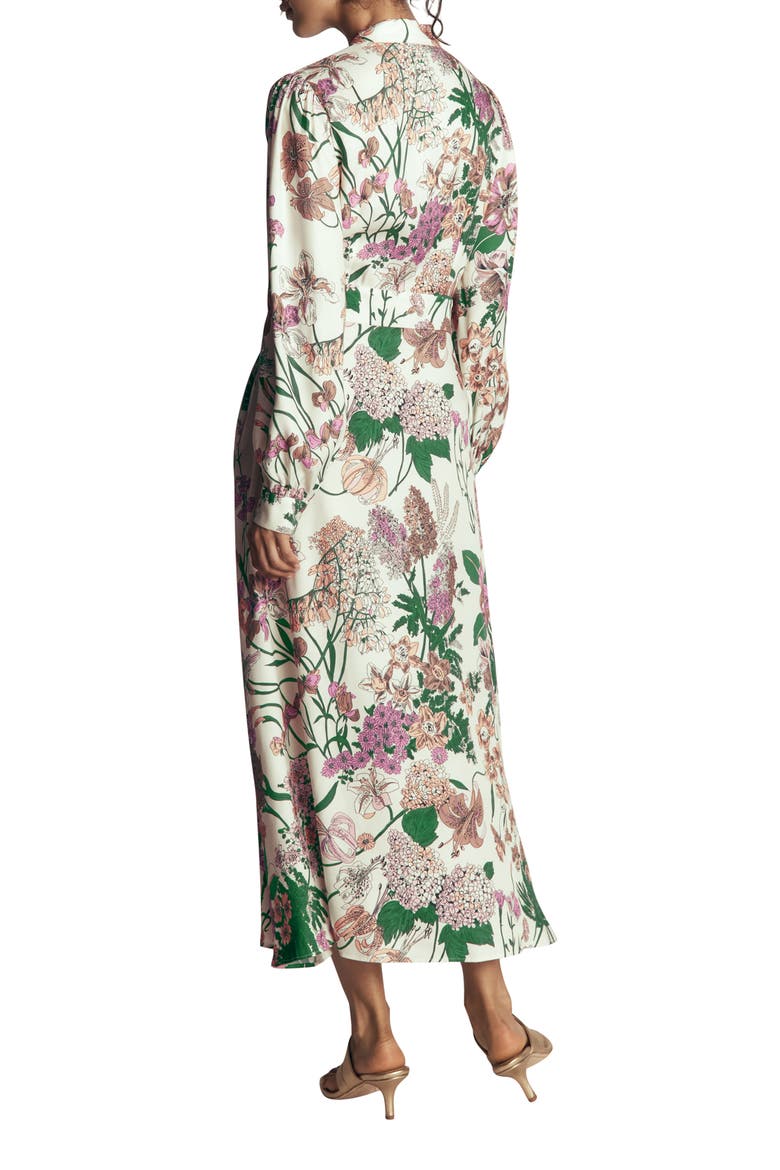 Whimsical Flora Bow Detail Shirtdress, Alternate, color, WHIMSICAL IVORY FLORAL