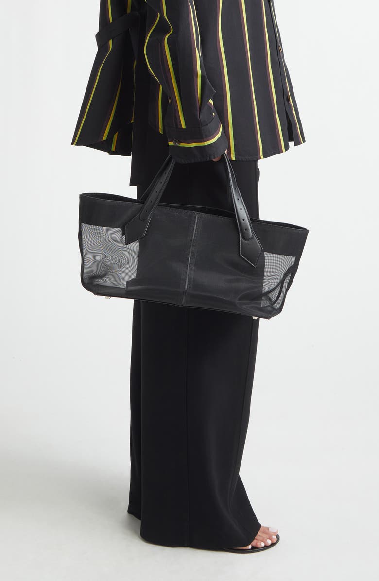 Proenza Schouler Chelsea Mesh East/West Tote, Alternate, color, Black