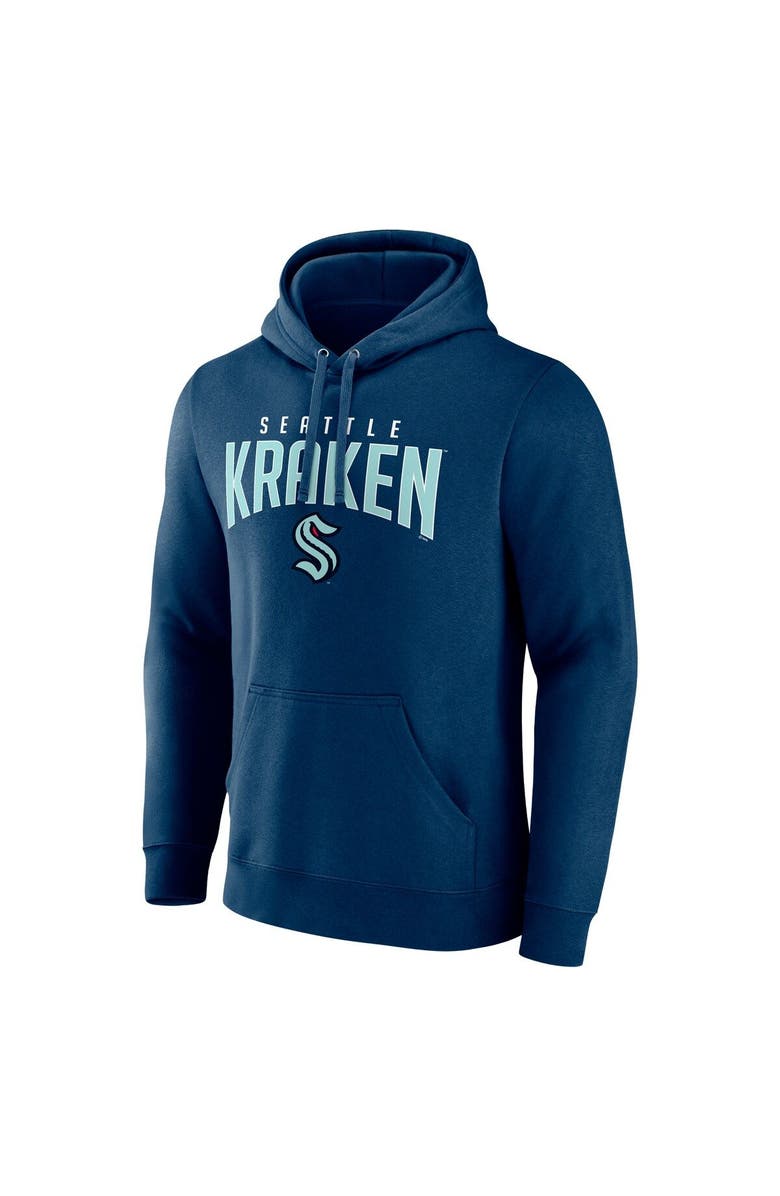 FANATICS Men's Fanatics Branded Navy Seattle Kraken Special Edition 2.0 Wordmark Pullover Hoodie, Alternate, color, Navy