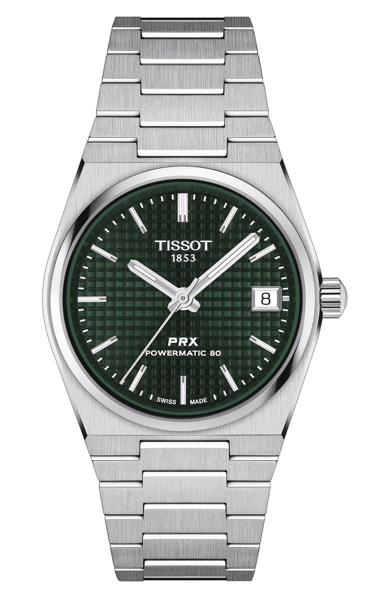 Tissot PRX Powermatic 80 Bracelet Watch, 35mm, Main, color, Grey
