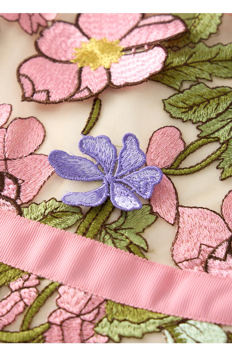 Marlo Kids Bonnie Embroidered Mini Dress, Alternate, color, Floral