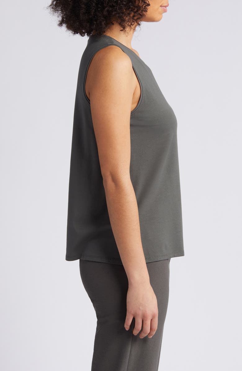 Eileen Fisher Crewneck Jersey Tank, Alternate, color, Grove