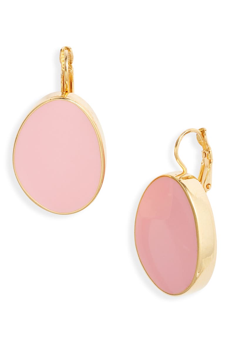 Enamel Drop Earrings, Main, color, GOLD