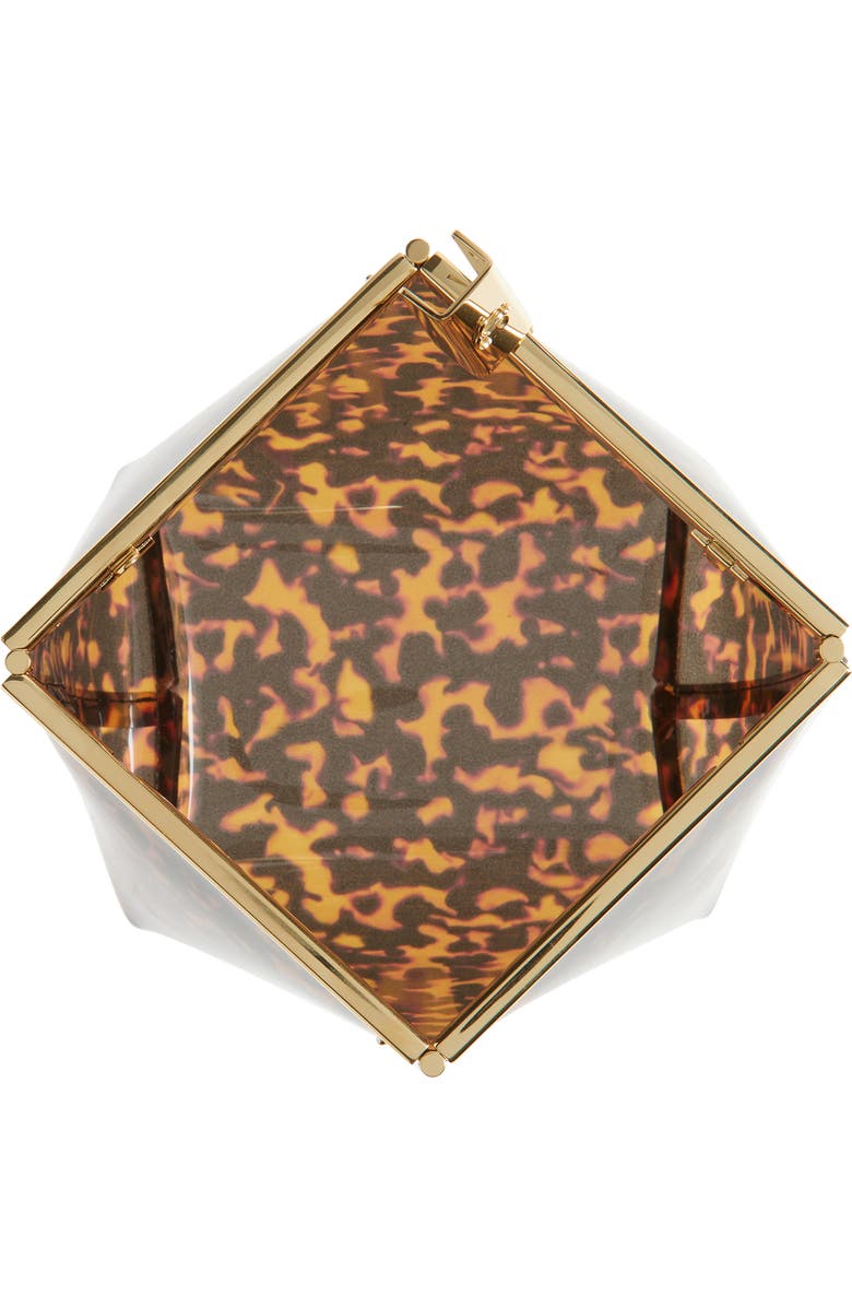 Jimmy Choo Ganache Transparent Tortoisehell Clutch, Alternate, color, Tortoiseshell