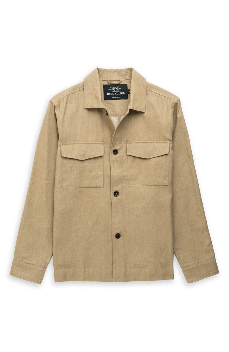 Rodd & Gunn Rocky Bay Cotton & Linen Shirt Jacket, Alternate, color, Toffee