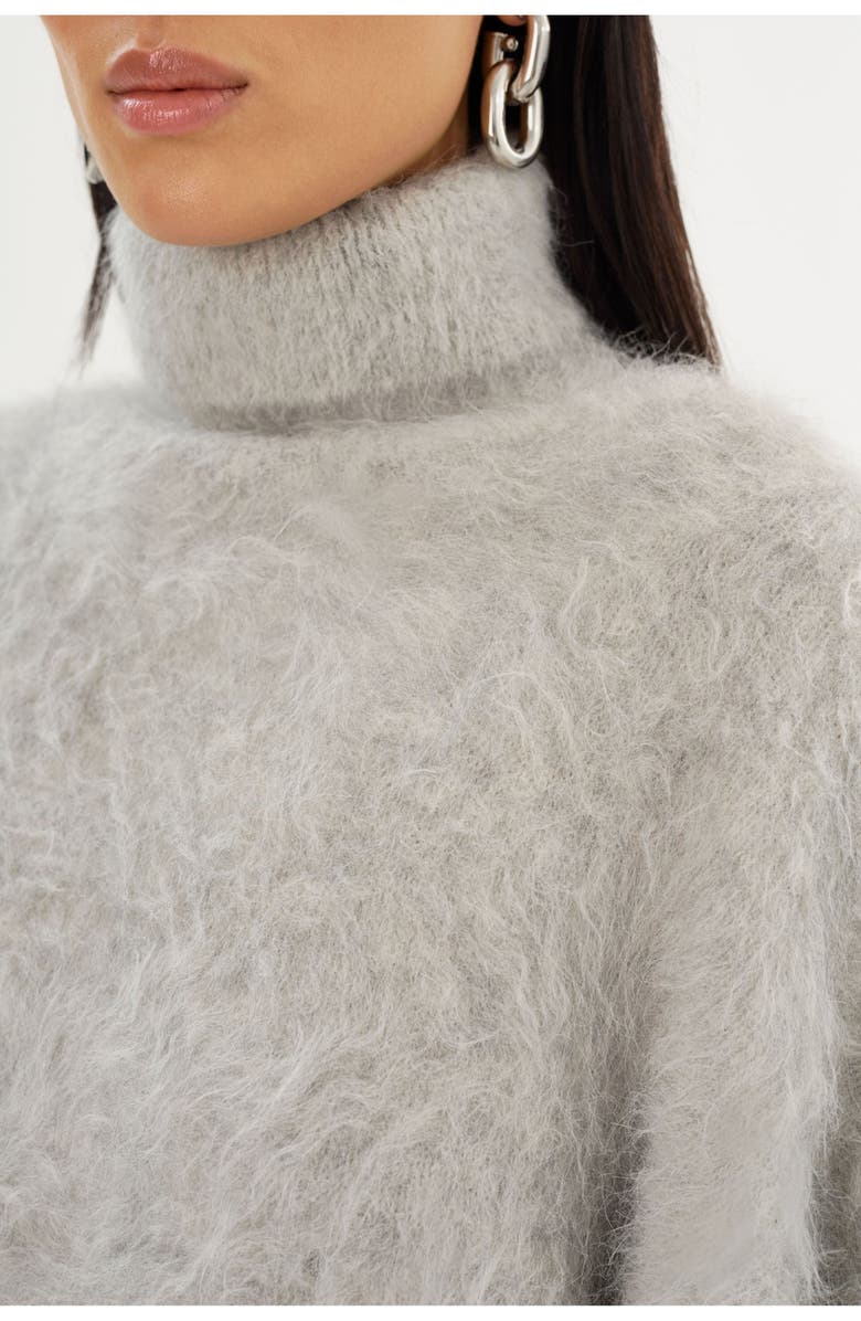 LAMARQUE Garcelle | Wool Turtleneck Sweater, Alternate, color, Heather Grey