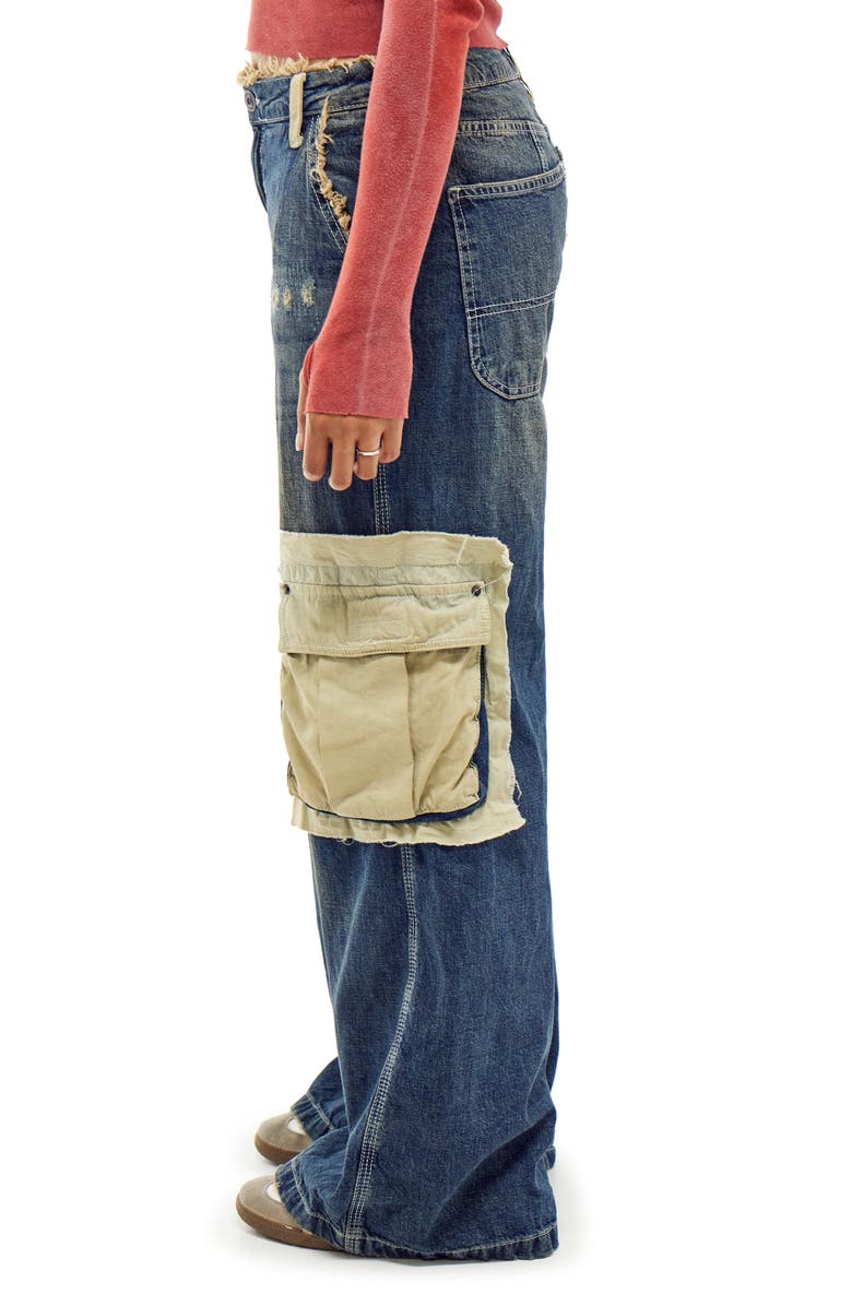 BDG Urban Outfitters Mixed Media Carpenter Jeans, Alternate, color, 