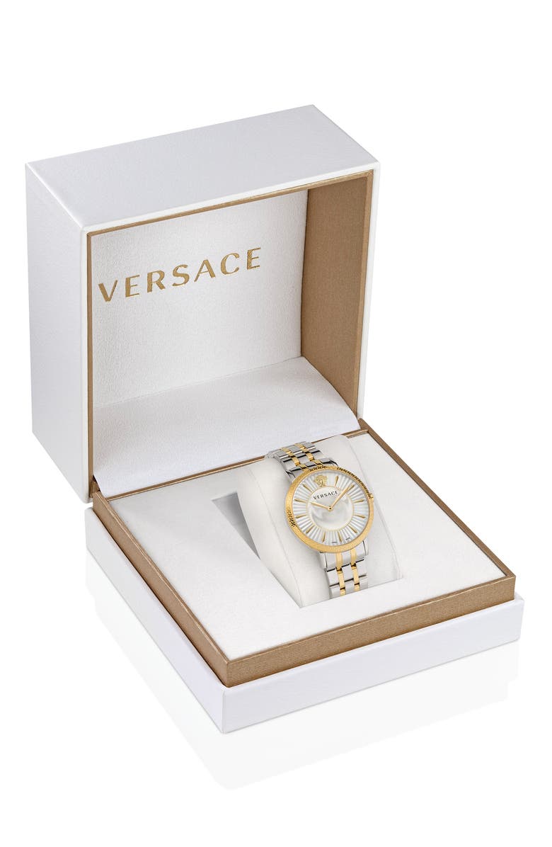 Versace V-Eternal Bracelet Watch, 38mm, Alternate, color, Two Tone