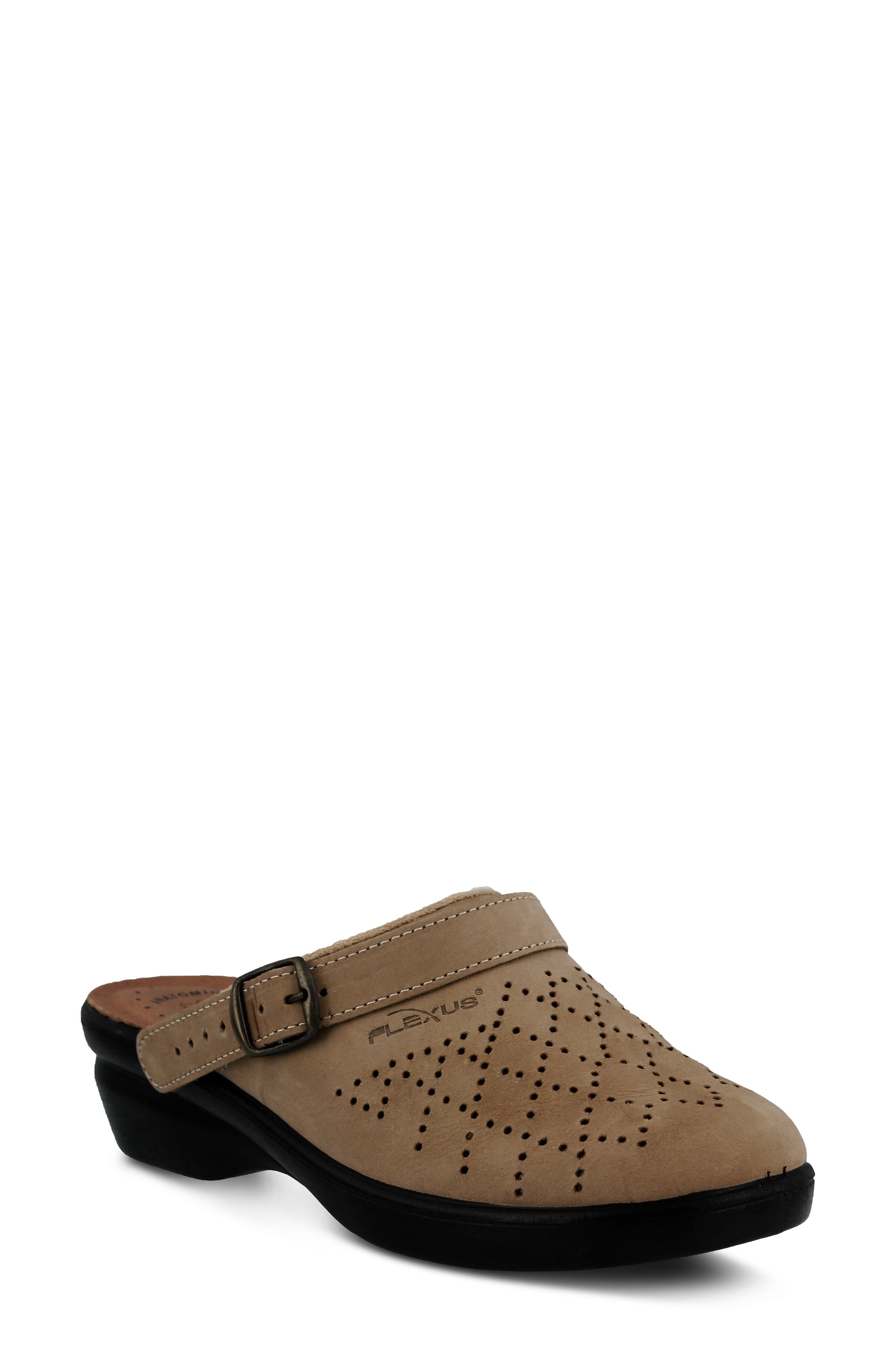 Pride Clog, Main, color, BEIGE NUBUCK LEATHER