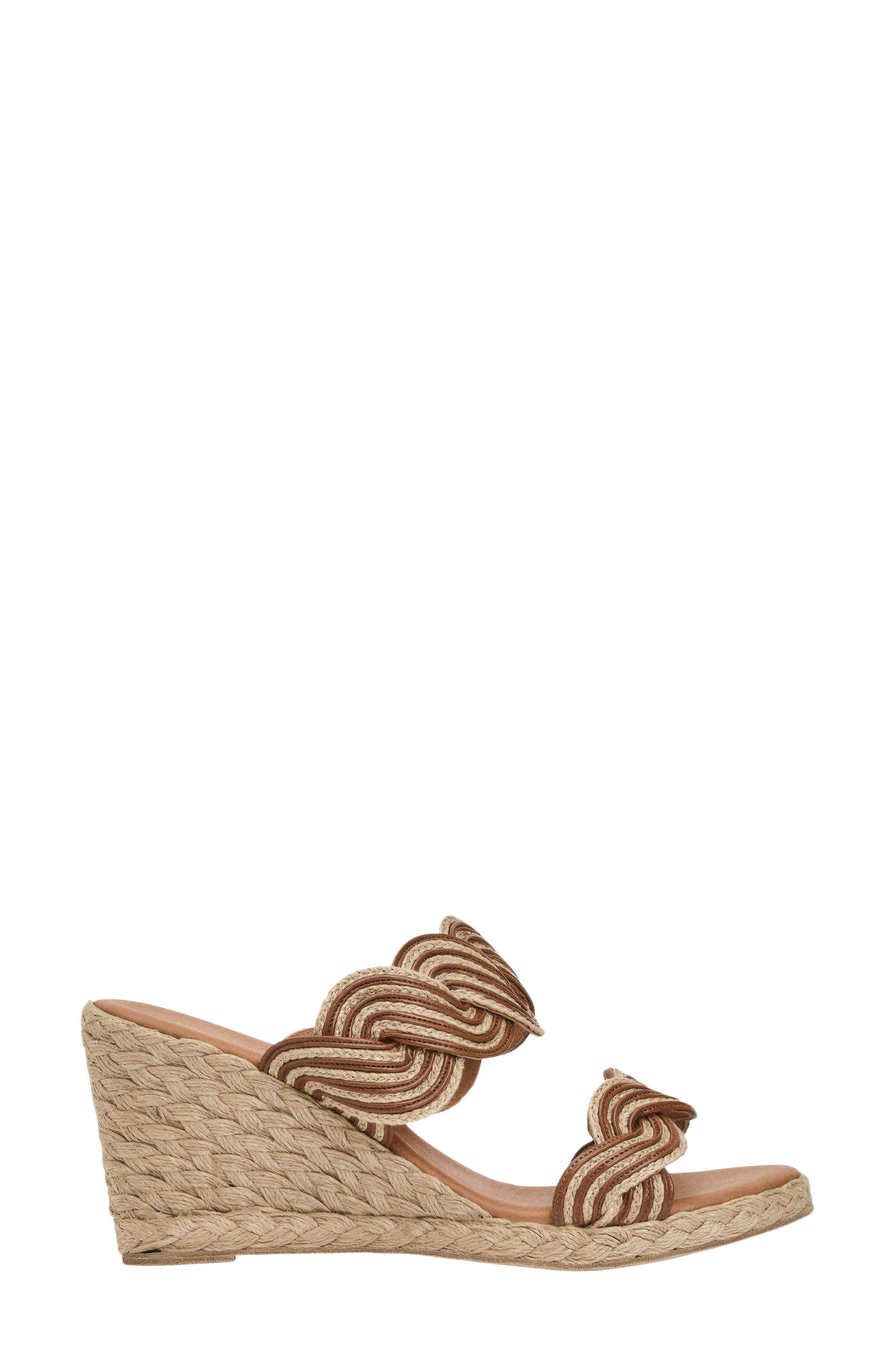 André Assous Nolita Twist Wedge Slide Sandal, Alternate, color, 