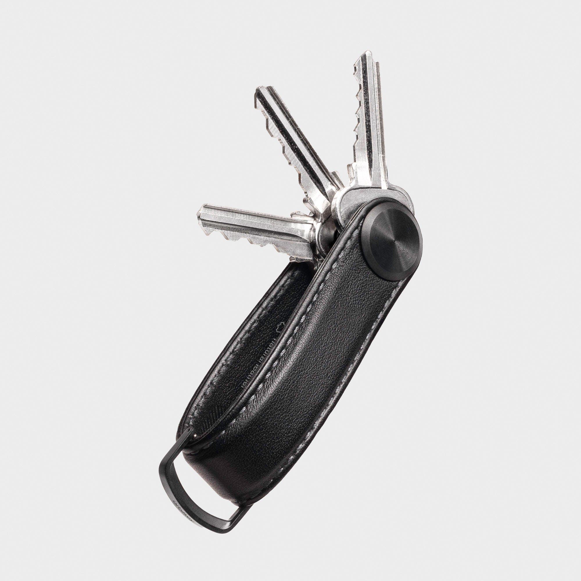 Orbitkey Pro Leather Key Organiser, Main, color, Blackout