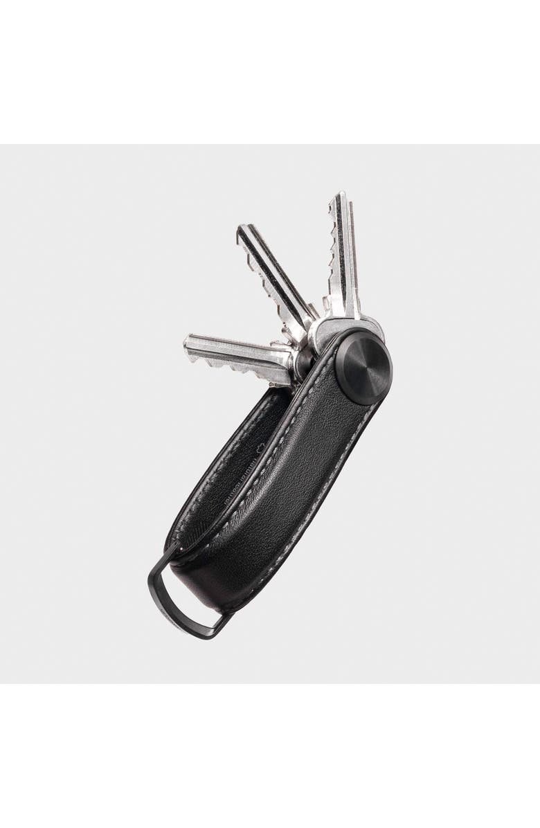 Orbitkey Pro Leather Key Organiser, Main, color, Blackout