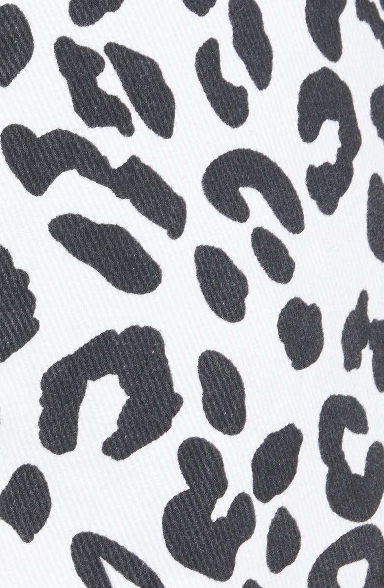 Noon Goons Leopard Denim Shorts, Alternate, color, 