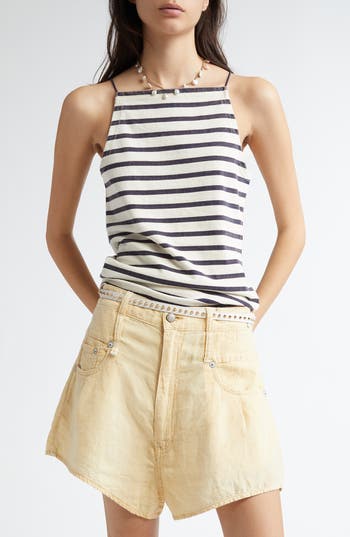 R13 Stripe Square Neck Tank