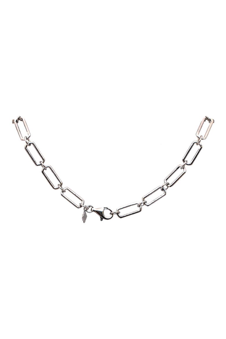 Romero Sterling Silver Paperclip Chain Necklace, Alternate, color, SILVER