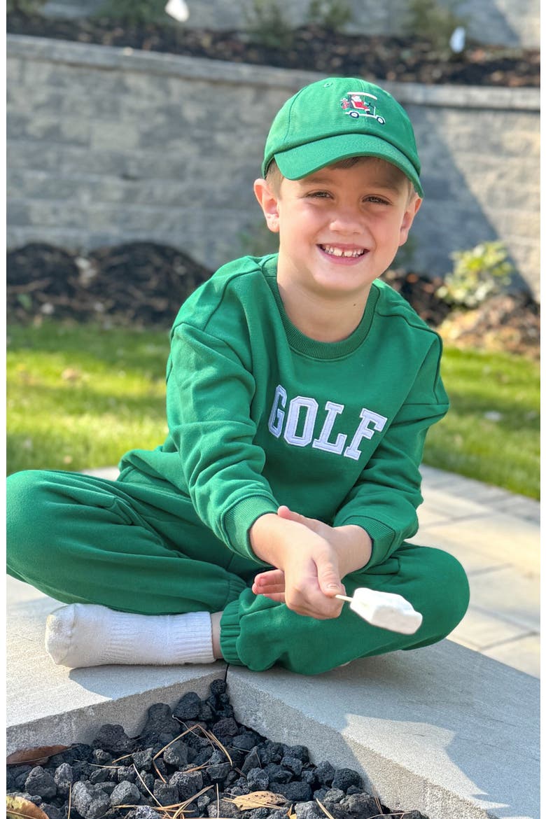 Santa Golf Cart Baseball Hat, Alternate, color, Green