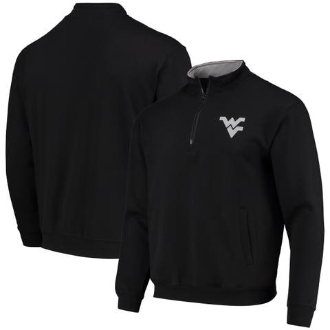 Men's Colosseum Black West Virginia Mountaineers Tortugas Logo Quarter-Zip Jacket