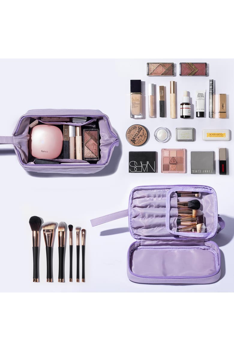 Macy Makeup Bag, Alternate, color, Purple