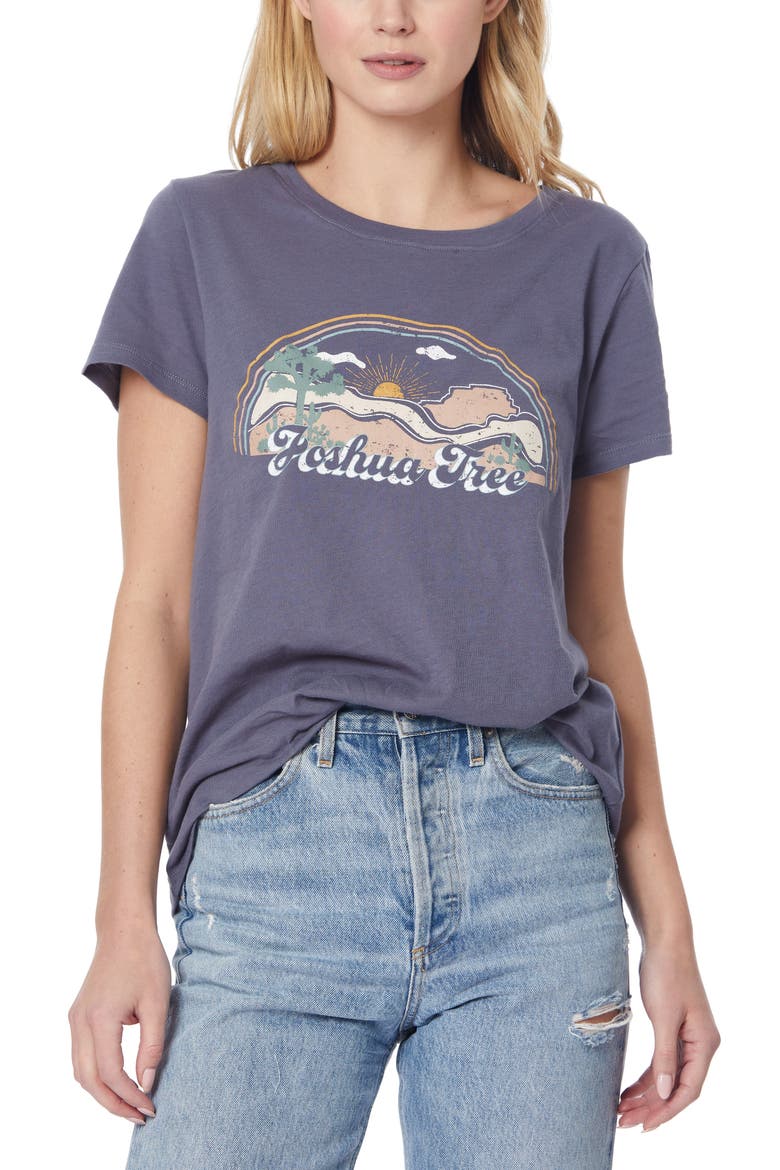 C&C California Julia Graphic Tee, Main, color, GRISAILLE JOSHUA TREE