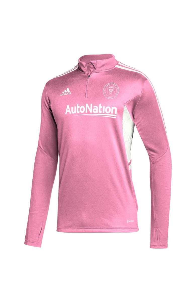 adidas Men's adidas Pink Inter Miami CF Quarter-Zip AEROREADY Training Top, Alternate, color, 