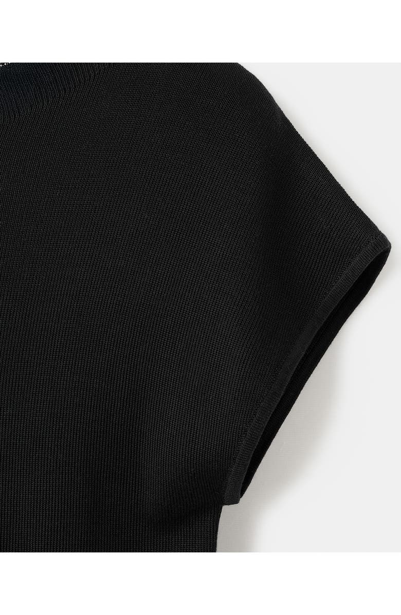 MANGO Cutout Back Sweater, Alternate, color, Black