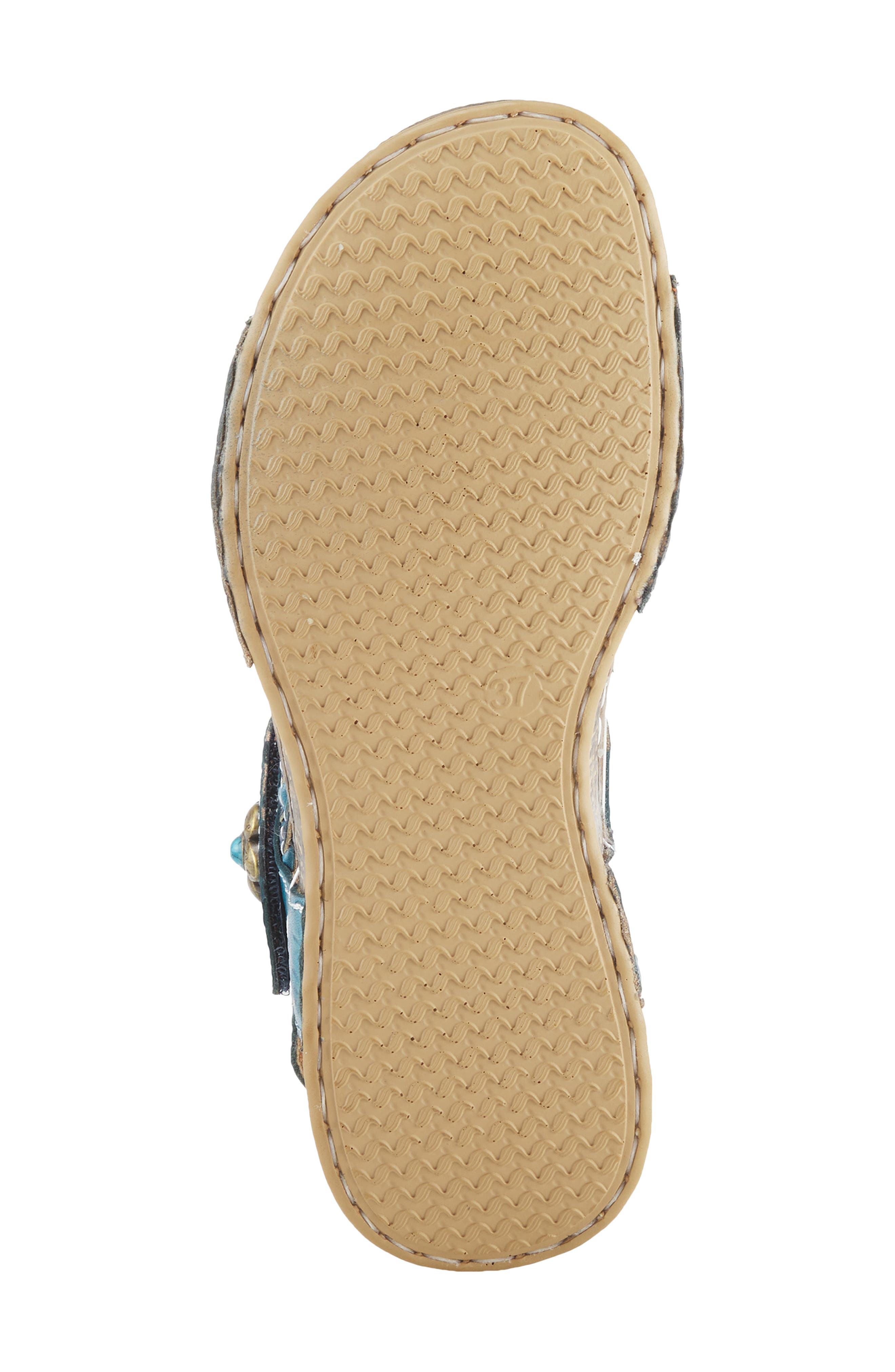 L'Artiste by Spring Step Popular Asymmetric Ankle Strap Sandal, Alternate, color, Blue