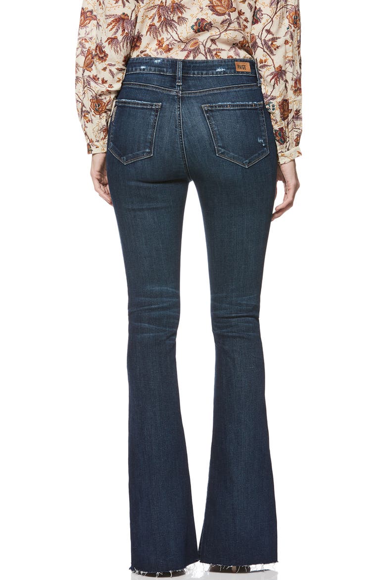 Lou Lou Transcend Vintage Twisted Seam High Waist Flare Jeans, Alternate, color, CASABELLA