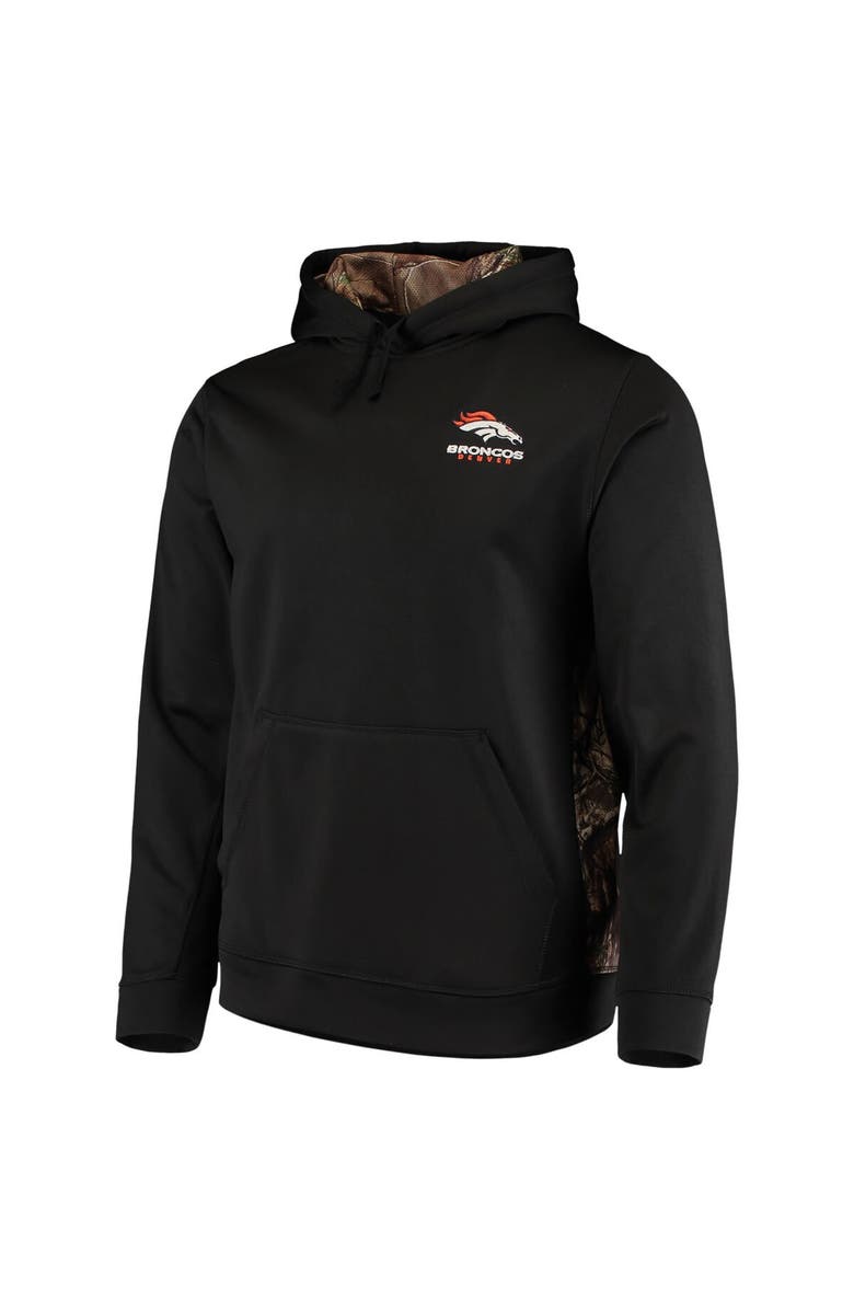 DUNBROOKE Men's Dunbrooke Black/Realtree Camo Denver Broncos Logo Ranger Pullover Hoodie, Alternate, color, Black