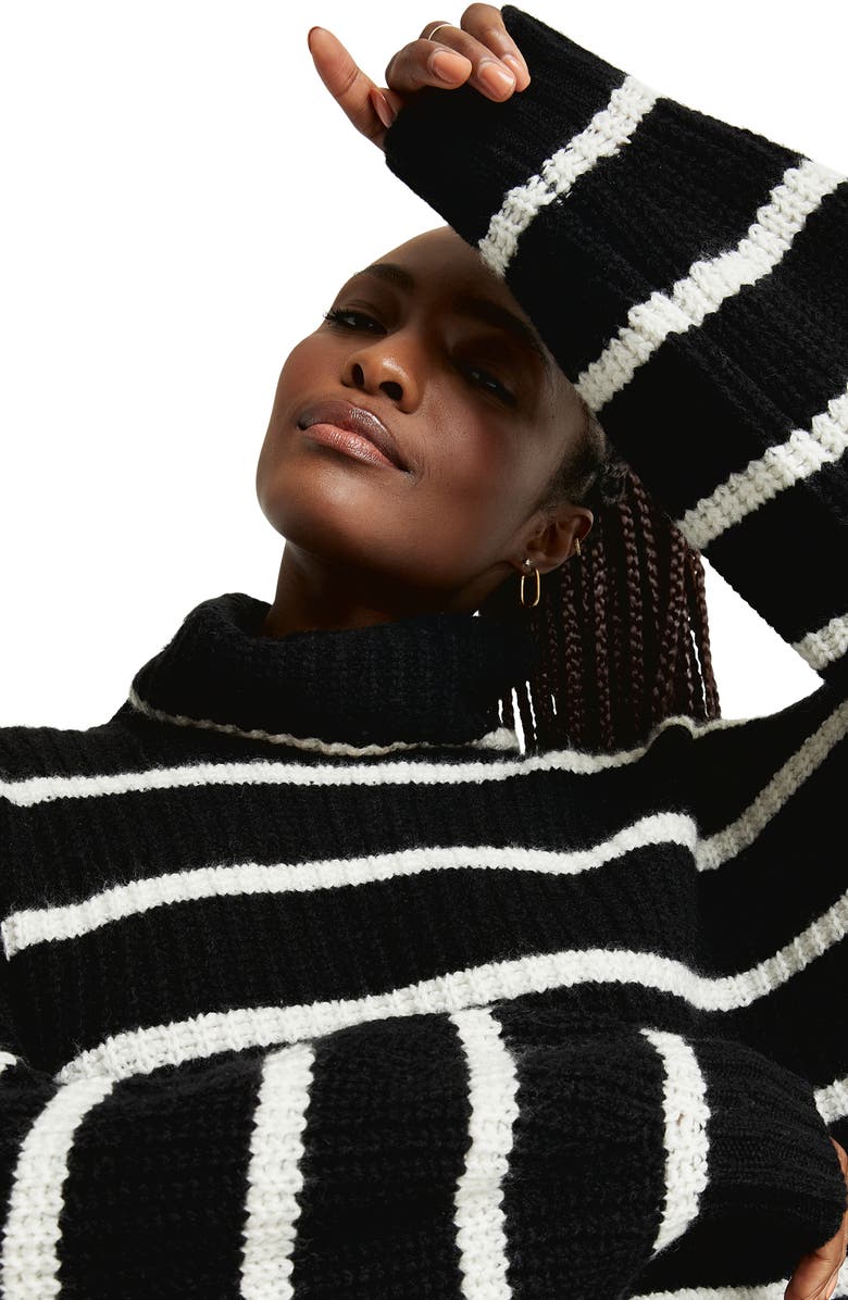 Splendid x Cella Jane Stripe Turtleneck Sweater, Alternate, color,