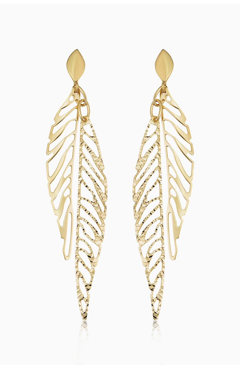 Oradina 14K Yellow Gold Dante Drop Earrings, Main, color, Yellow Gold