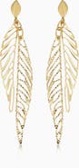Oradina 14K Yellow Gold Dante Drop Earrings