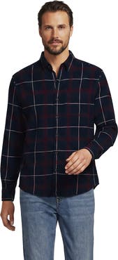 Lands' End Long Sleeve Classic Fit Flagship Flannel Shirt