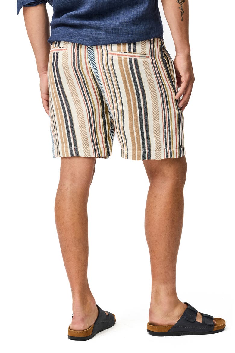 Gifford Stripe Cotton Blend Drawstring Shorts, Alternate, color, KELP