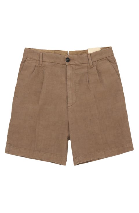 Beachshort Linen Short with Pleats
