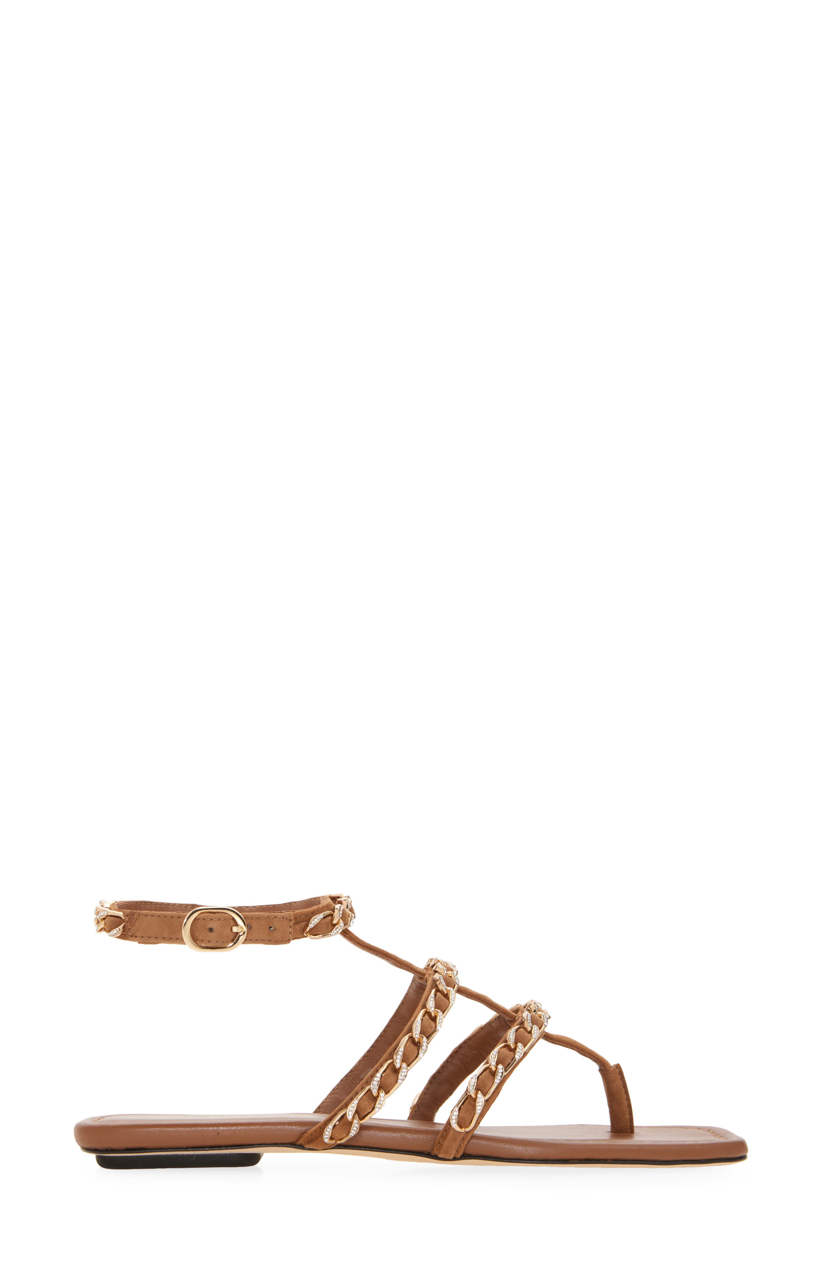 Stuart Weitzman Soluxe Crystal Sandal, Alternate, color, Toasted Almond